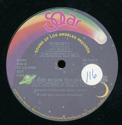 Dynasty : I've Just Begun To Love You (12", Promo)