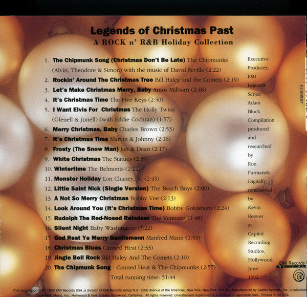 Various : Legends Of Christmas Past, A ROCK n' R&B Holiday Collection (CD, Comp)