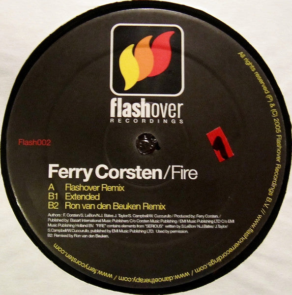Ferry Corsten : Fire (12")