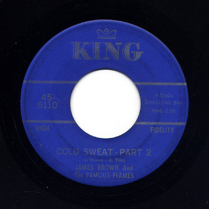 James Brown & The Famous Flames : Cold Sweat (7", Single, Blu)