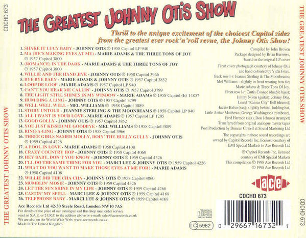 The Johnny Otis Show : The Greatest Johnny Otis Show (CD, Comp, DOC)