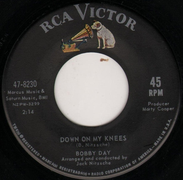 Bobby Day : Down On My Knees / Jole Blon (Little Darlin') (7")