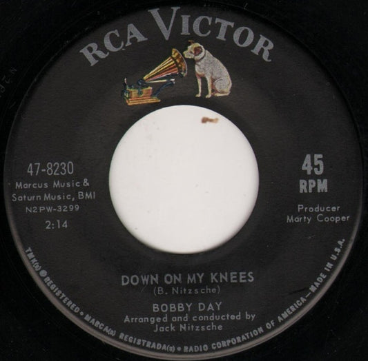 Bobby Day : Down On My Knees / Jole Blon (Little Darlin') (7")