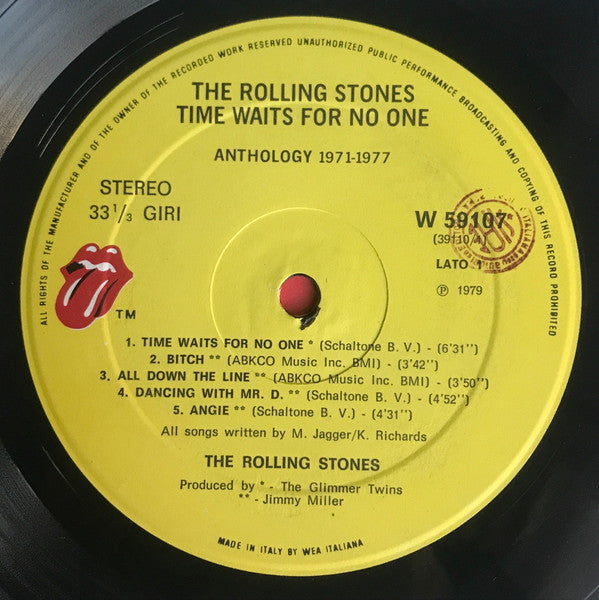 The Rolling Stones : Time Waits For No One - Anthology 1971-1977 (LP, Comp)