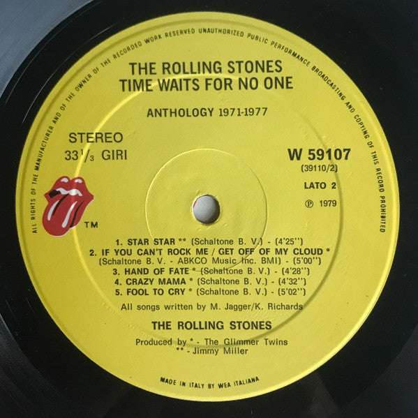The Rolling Stones : Time Waits For No One - Anthology 1971-1977 (LP, Comp)