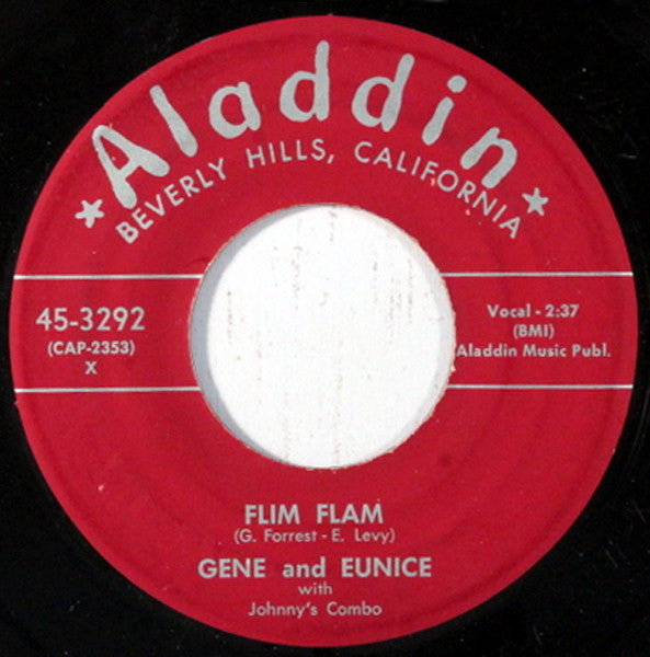 Gene And Eunice With Johnny's Combo : Flim Flam / Can We Forget It (7", Single)