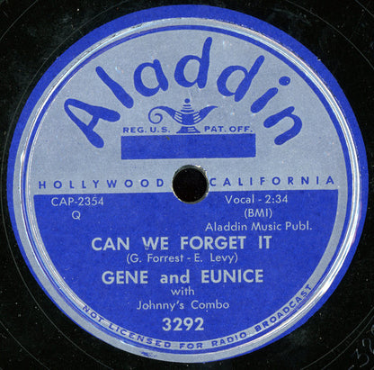Gene And Eunice With Johnny's Combo : Flim Flam / Can We Forget It (Shellac, 10")