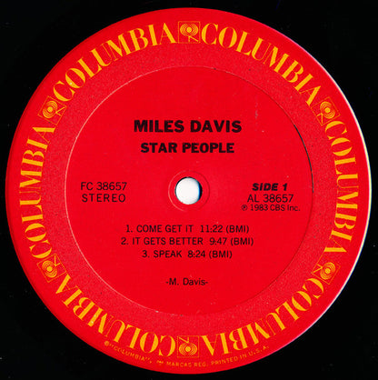 Miles Davis : Star People (LP, Album, Pit)