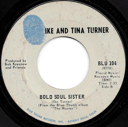 Ike & Tina Turner : I Know / Bold Soul Sister (7", Single, Styrene, Pit)