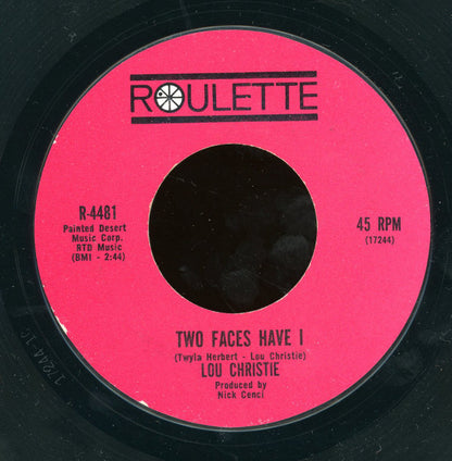 Lou Christie : Two Faces Have I / All That Glitters Isn't Gold (7", Single, Styrene, Ter)
