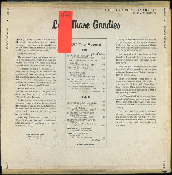 Various : Love Those Goodies (LP, Comp)
