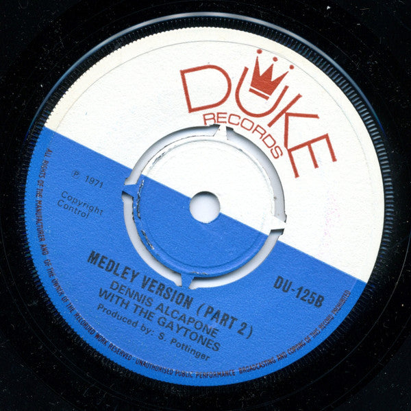 Dennis Alcapone With The Gaytones : Medley Version (7")
