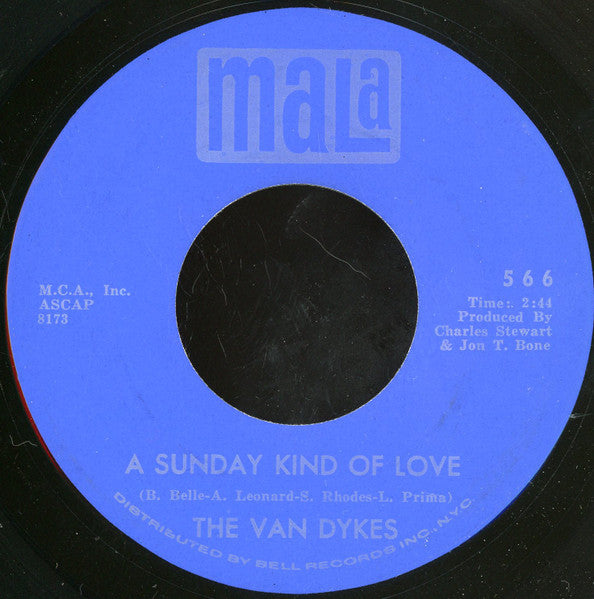 The Van Dykes : A Sunday Kind Of Love / I'm So Happy (7")