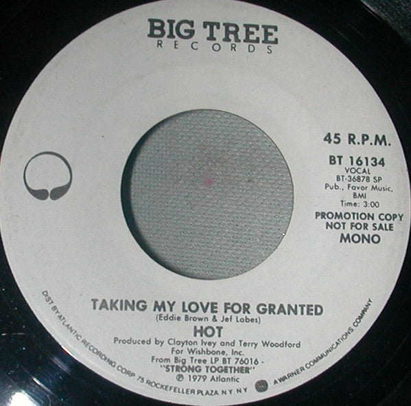 Hot : Taking My Love For Granted (7", Mono, Promo, SP)