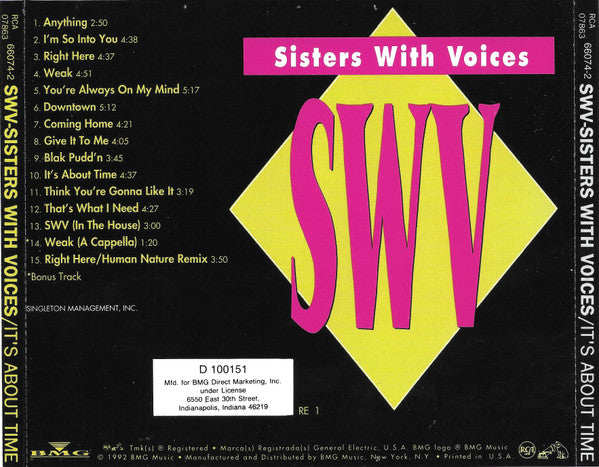 Sisters With Voices* : It's About Time (CD, Album, Club, RE)