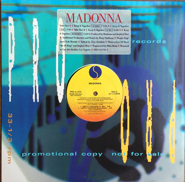 Madonna : Keep It Together (12", Promo)