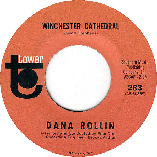 Dana Rollin : Winchester Cathedral / Patty's Pad (7", Rai)