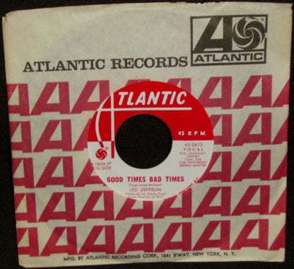 Led Zeppelin : Good Times Bad Times (7", Mono, Promo, SP-)
