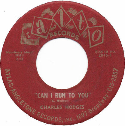 Charlie Hodges : Can I Run To You / There Is Love (7")