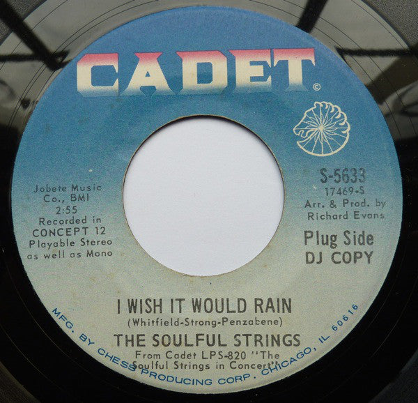 The Soulful Strings : I Wish It Would Rain (7", Single, Promo)