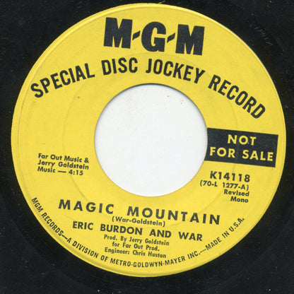 Eric Burdon & War : Spill The Wine (7", Single, Mono, Promo)