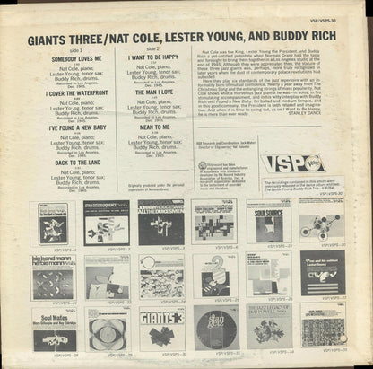 Lester Young - Nat King Cole - Buddy Rich : Giants 3 (LP, Album, Mono, RE)