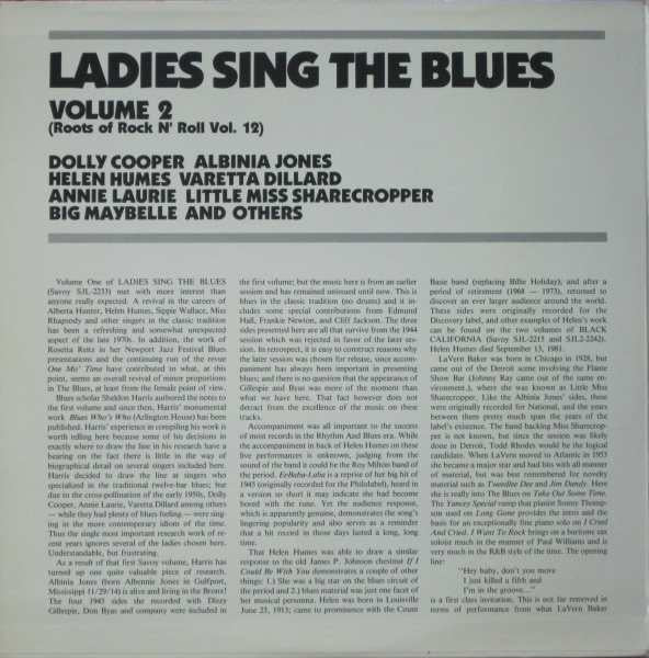 Various : Ladies Sing The Blues (Volume 2) (2xLP, Album, Comp)