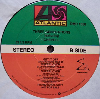 Three Generations Featuring Chevelle : Superlover (12", Promo)