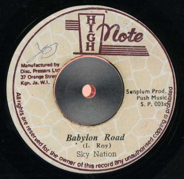 I-Roy, Sky Nation : Babylon Road (7")