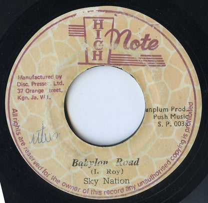 I-Roy, Sky Nation : Babylon Road (7")