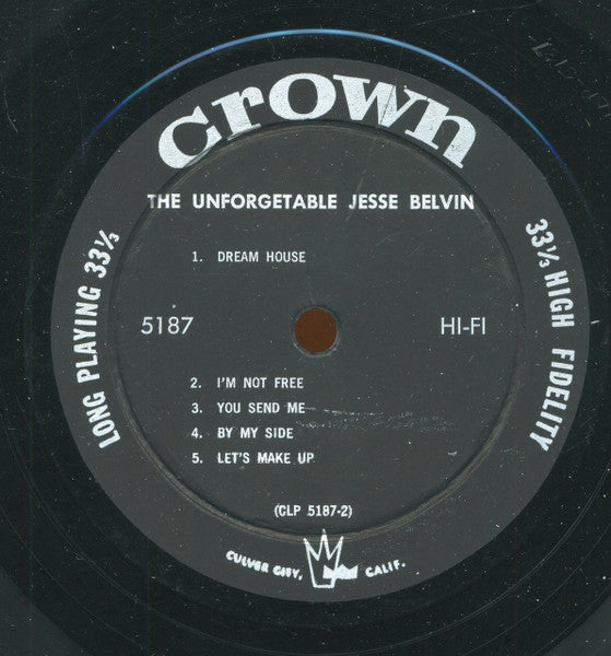 Jesse Belvin : The Unforgettable Jesse Belvin (LP)