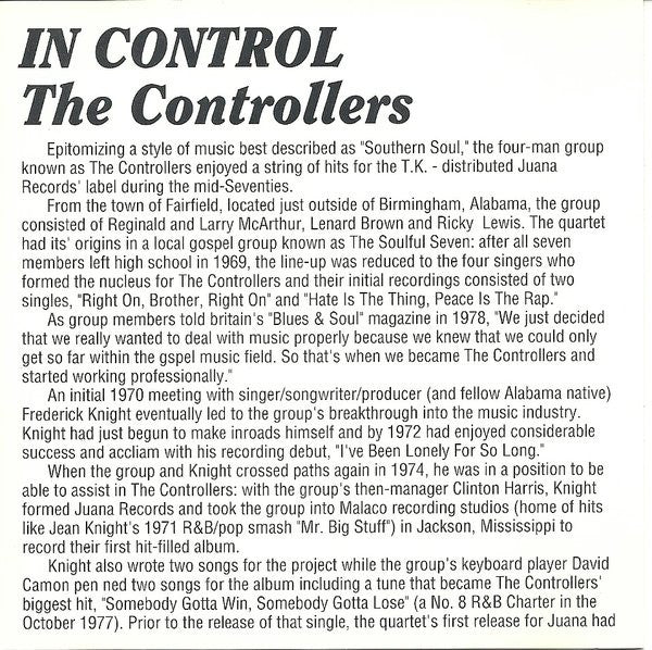 The Controllers (2) : In Control (CD, Album, RE)