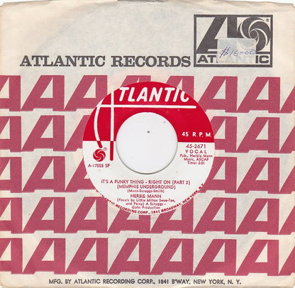 Herbie Mann : It's A Funky Thing - Right On (7", Single, Promo, SP)