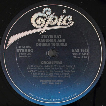 Stevie Ray Vaughan & Double Trouble : Crossfire (12", Single, Promo)