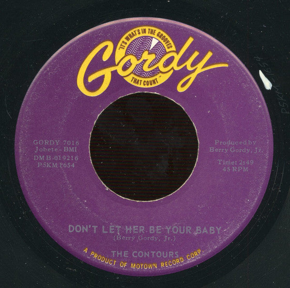 The Contours : Don't Let Her Be Your Baby (7", Single, Roc)