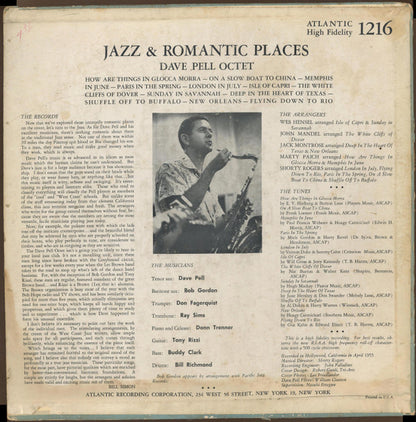 Dave Pell Octet : Jazz & Romantic Places (LP, Album, Mono)