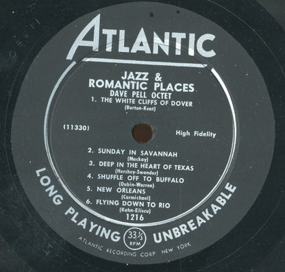 Dave Pell Octet : Jazz & Romantic Places (LP, Album, Mono)