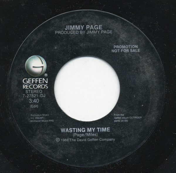 Jimmy Page : Wasting My Time (7", Single, Promo, Styrene)