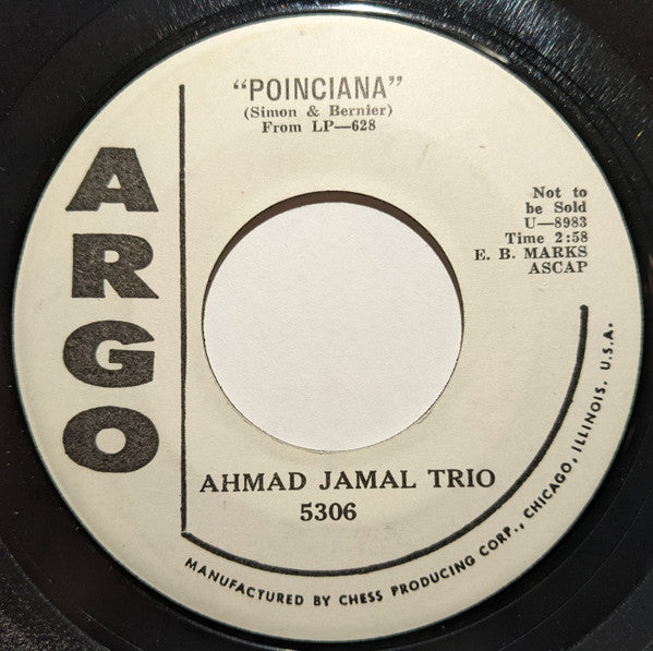 Ahmad Jamal Trio : Poinciana / Soft Winds (7", Single, Promo)