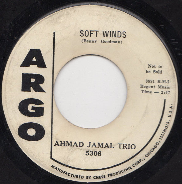 Ahmad Jamal Trio : Poinciana / Soft Winds (7", Single, Promo)