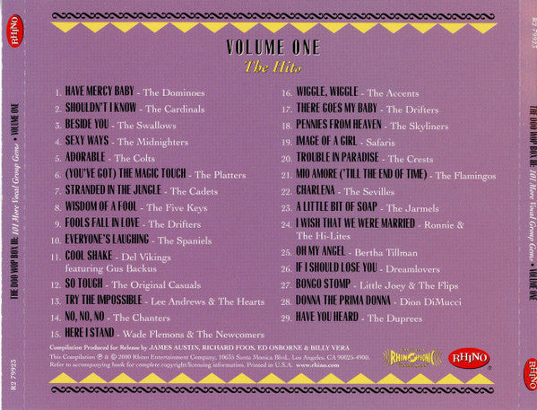 Various : The Doo Wop Box III - 101 More Vocal Group Gems (4xCD, Comp + Box)