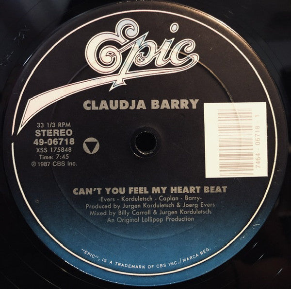 Claudja Barry : Can't You Feel My Heart Beat (12")