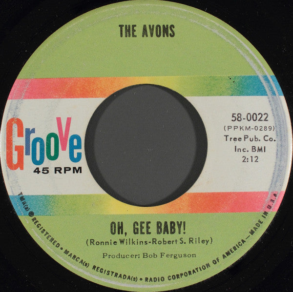 The Avons (4) : Push A Little Harder / Oh, Gee Baby (7", Single)