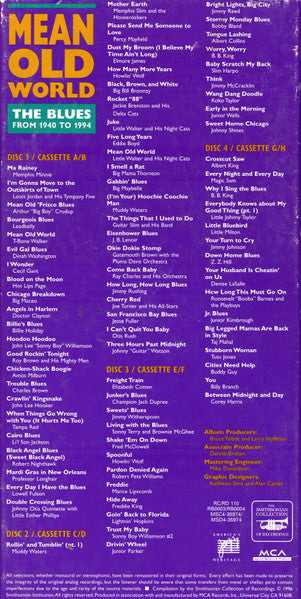 Various : Mean Old World / The Blues From 1940 To 1994 Volume 1 - 4 (4xCD, Comp + Box)