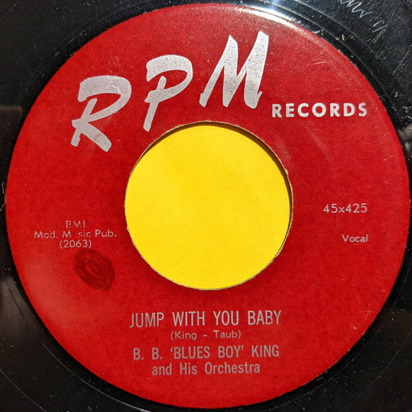 B.B. King Orchestra : Jump With You Baby / Lonely And Blue (7")