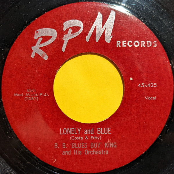 B.B. King Orchestra : Jump With You Baby / Lonely And Blue (7")