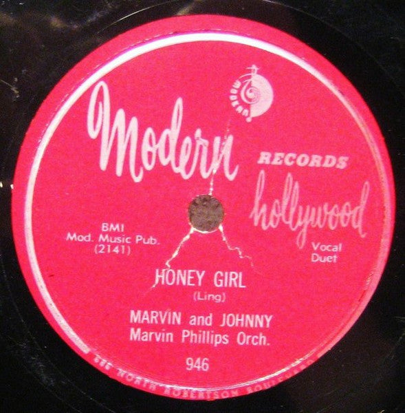 Marvin & Johnny : Honey Girl / Little Honey (Shellac, 10")
