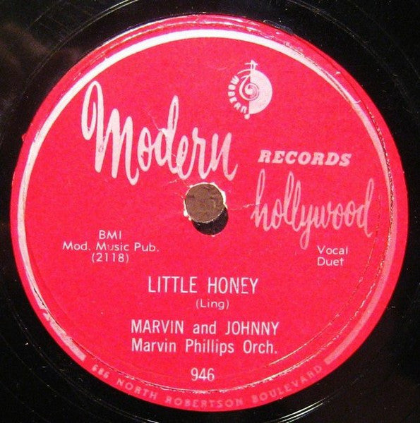 Marvin & Johnny : Honey Girl / Little Honey (Shellac, 10")