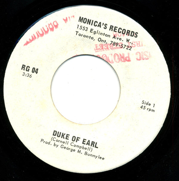 Cornell Campbell : Duke Of Earl (7")