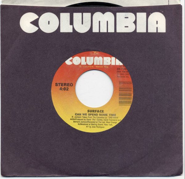 Surface : Can We Spend Some Time (7", Styrene)